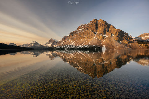Bow Lake Reflections - Banff Alberta