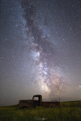 Grandpa's Old Truck under the Milky Way